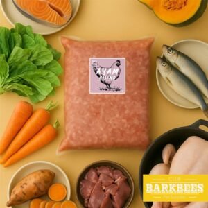 barkbees ayam daging giling chicken 1kg raw dog cat food dogfood catfood makanan anjing kucing gemuk bulu lebat ayam ekonomis